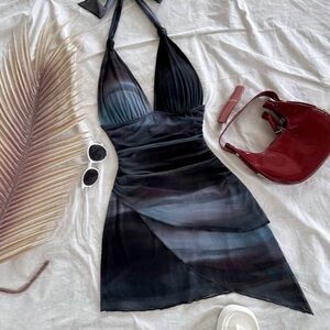 Elegant Asymmetrical Black Dress